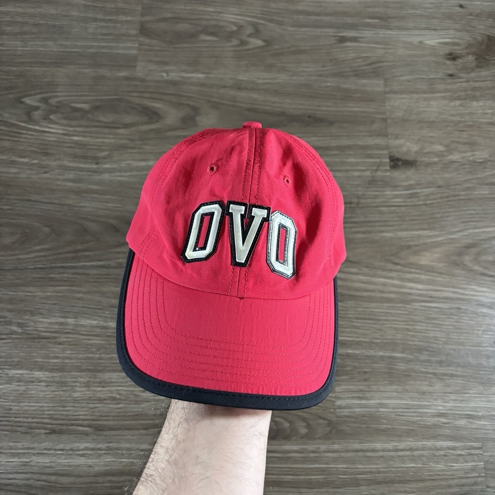 OVO October's Very Own Drake Red 100% Nylon Made In USA Hat - Picture 1 of 5